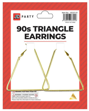 Gold 90s Triangle Earrings - The Base Warehouse