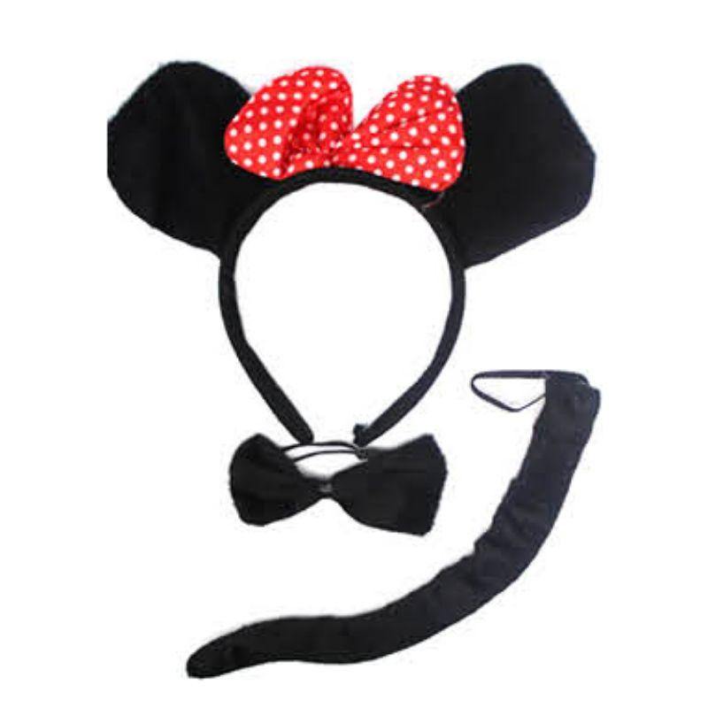 3 Piece Animal Set - Bow Mouse - The Base Warehouse