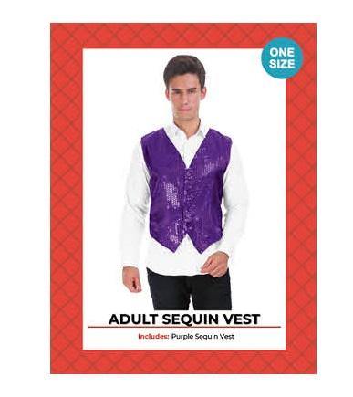 Mens Purple Sequin Vest - The Base Warehouse