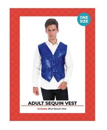 Mens Dark Blue Sequin Vest - The Base Warehouse