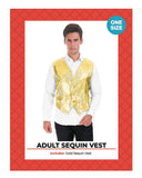 Load image into Gallery viewer, Mens Gold Sequin Vest - The Base Warehouse