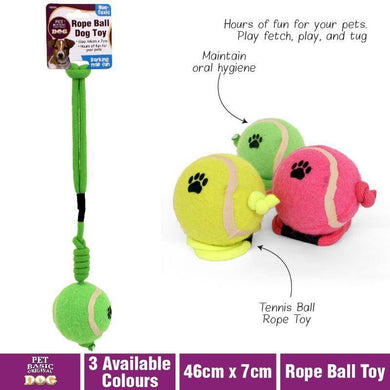 Rope Ball Dog Toy - 46cm x 7cm - The Base Warehouse