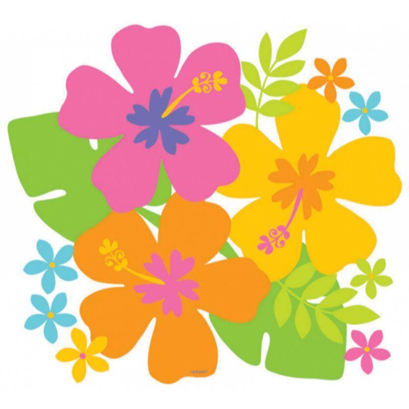 Printed Hibiscus Cutout - 26.6cm - The Base Warehouse