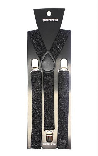 Black Glitter Suspender - The Base Warehouse