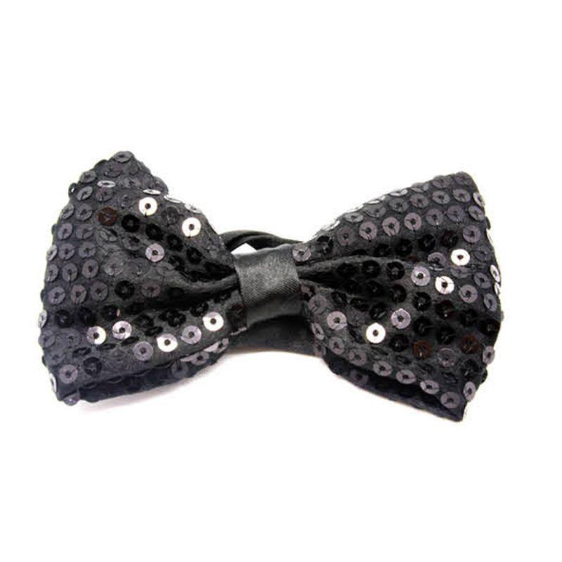 Small Black Sequin Bowtie