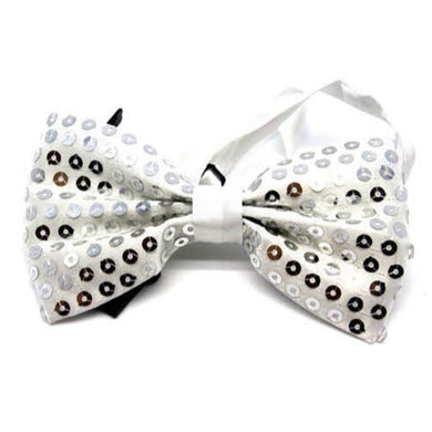 Small Silver Sequin Bowtie - The Base Warehouse