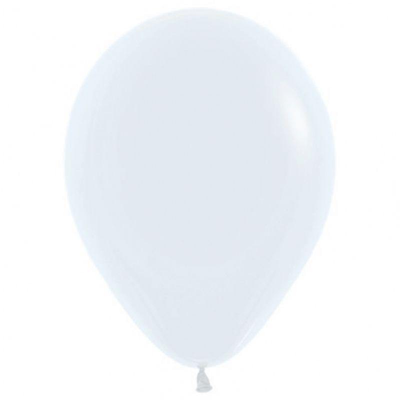 50 Pack White Latex Balloons - 12cm - The Base Warehouse