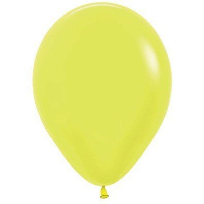 Sempertex 50 Pack Neon Yellow Sempertex Balloons - 12cm