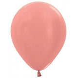 Load image into Gallery viewer, Sempertex 50 Pack Metallic Rose Gold Latex Balloons - 12cm

