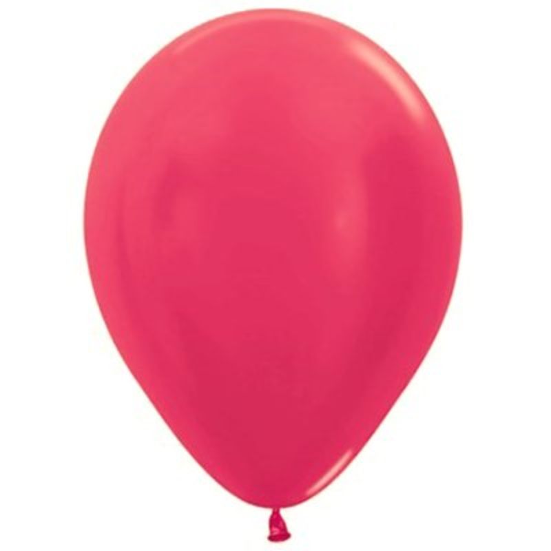 Sempertex 25 Pack Metallic Fuchsia Latex Balloons - 30cm