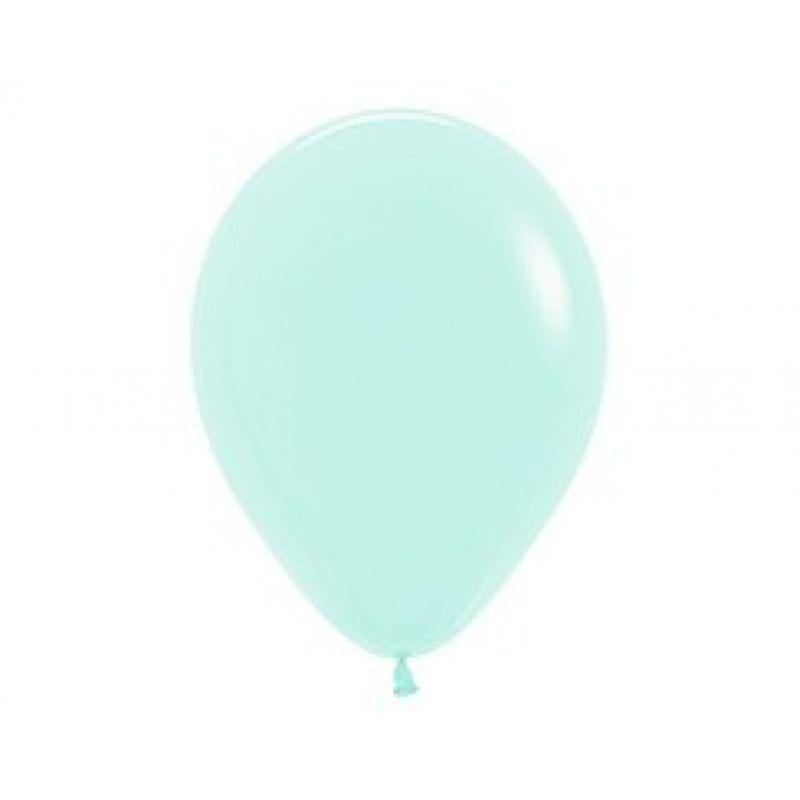 50 Pack Pastel Matte Green Latex Balloons - 12cm - The Base Warehouse