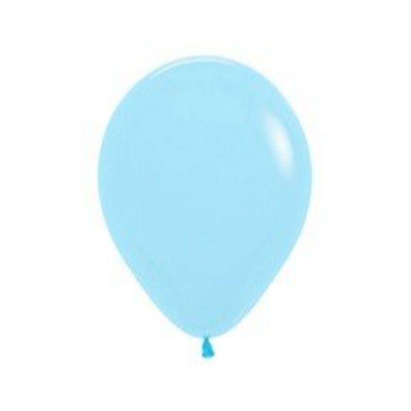 50 Pack Pastel Matte Blue Latex Balloons - 12cm - The Base Warehouse