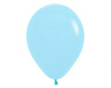 25 Pack Pastel Matte Blue Latex Balloons - The Base Warehouse