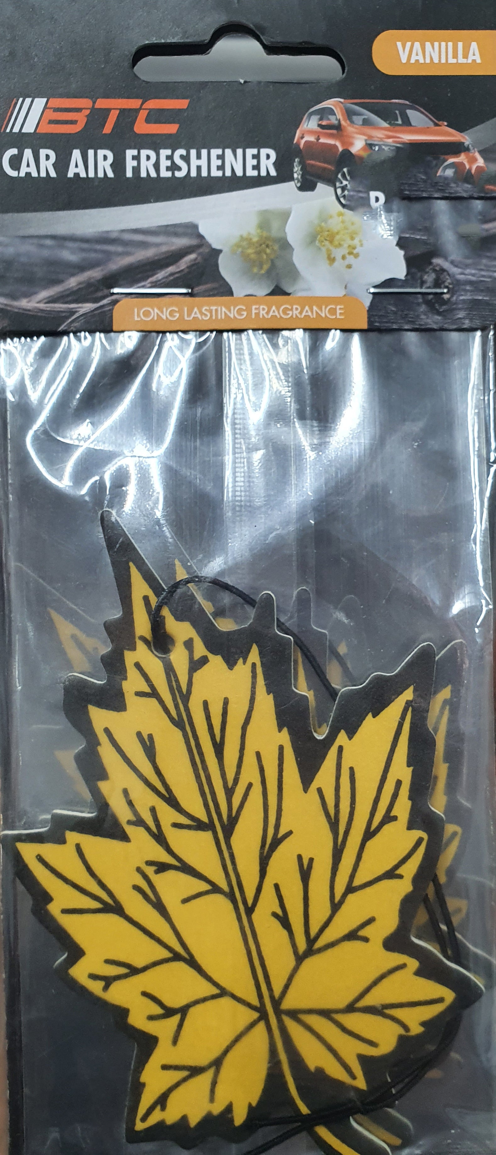3 Pack Vanilla Scented Car Air Freshener Leaf