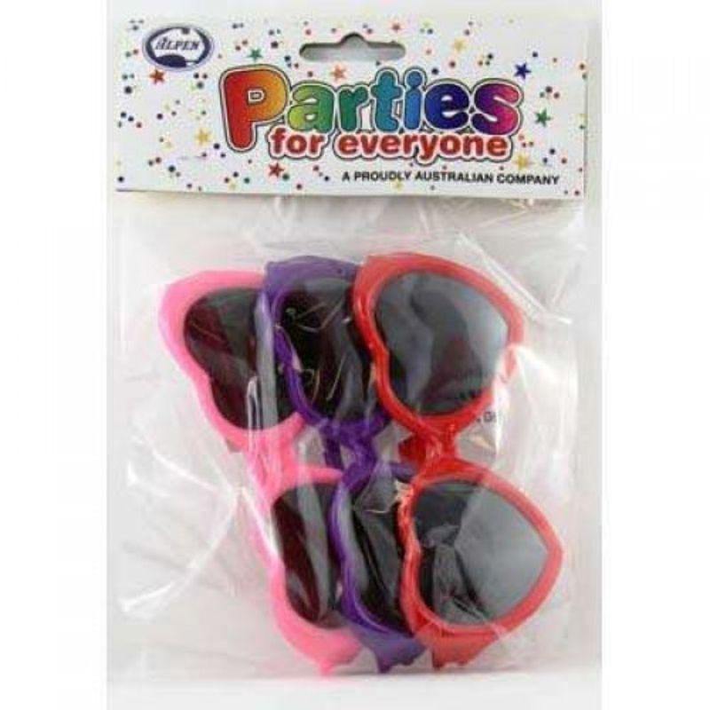3 Pack Hearts Sunglasses - The Base Warehouse