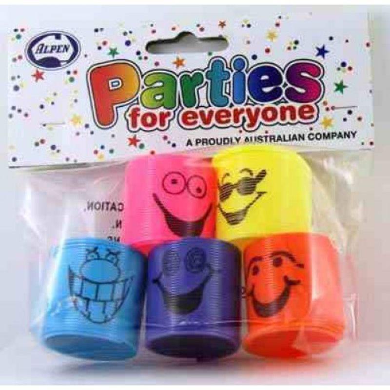 5 Pack Springs with Smiley Face