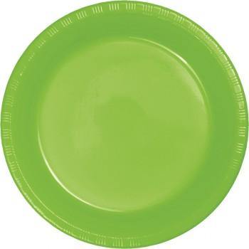 24 Pack Fresh Lime Dinner Plates Paper - 23cm - The Base Warehouse