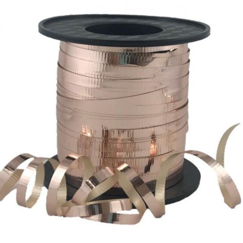 Metallic Rose Gold Curling Ribbon - 5mm x 225m - The Base Warehouse