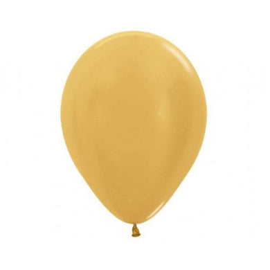 Metallic Gold Latex Balloons - 12cm - The Base Warehouse