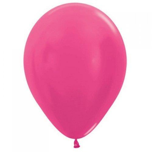 Metallic Fuchsia Latex Balloon - 12cm