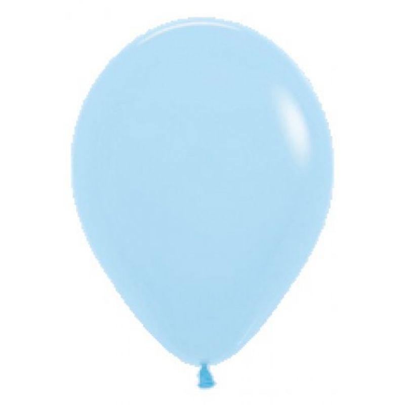 25 Pack Matte Pastel Blue Sempertex Balloons - 30cm