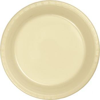 24 Pack Ivory Luncheon Plates Paper - 18cm - The Base Warehouse