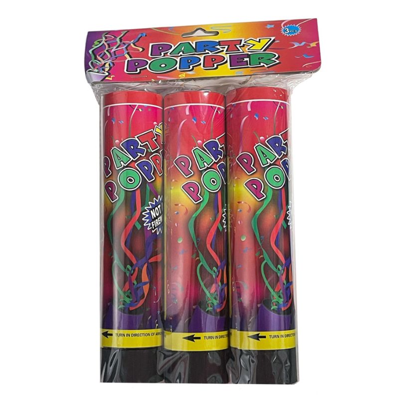 3 Pack Blow Horn Party Poppers - 20cm