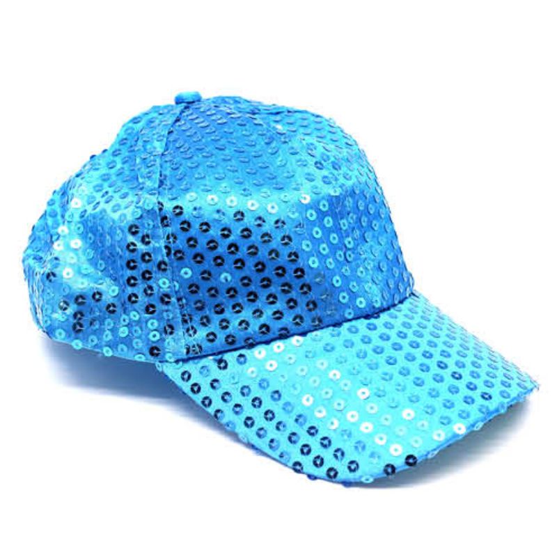 Light Blue Sequin Baseball Cap