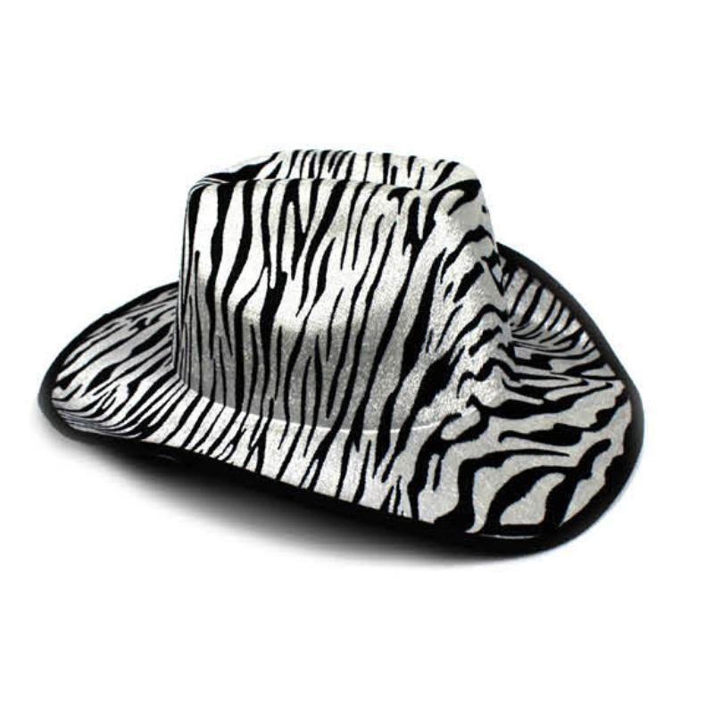 Adult Zebra Cowboy Hat - The Base Warehouse