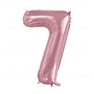 Light Pink Number 7 Foil Balloon - 86cm - The Base Warehouse
