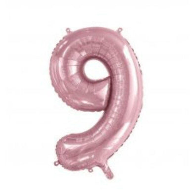 Light Pink Number 9 Foil Balloon - 86cm - The Base Warehouse