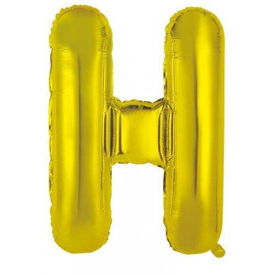 Gold Decrotex Letter H Foil Balloon - 86cm - The Base Warehouse