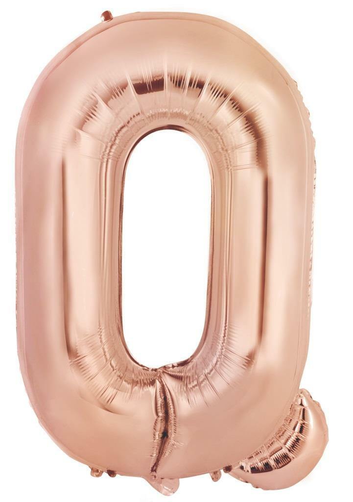 Rose Gold Decrotex Letter Q Foil Balloon - 86cm - The Base Warehouse