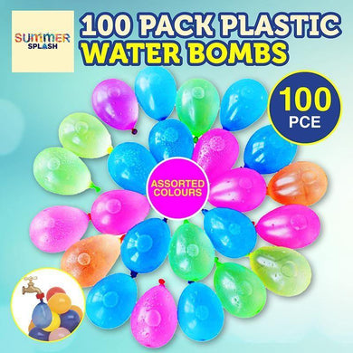 100 Pack Plastic Water Bombs - The Base Warehouse