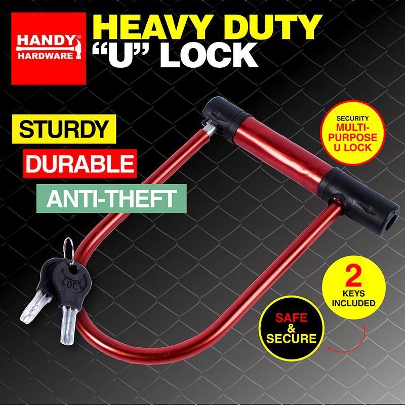Heavy Duty U Lock - 18cm x 17cm x 1.5cm