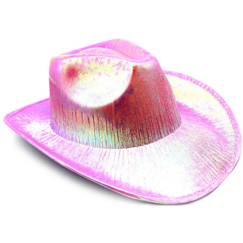 Adult Pink Metallic Cowboy Hat