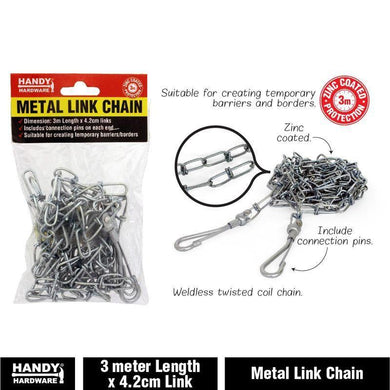 Metal Link Chain - 3m - The Base Warehouse