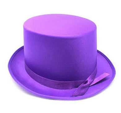 Purple Satin Top Hat - The Base Warehouse