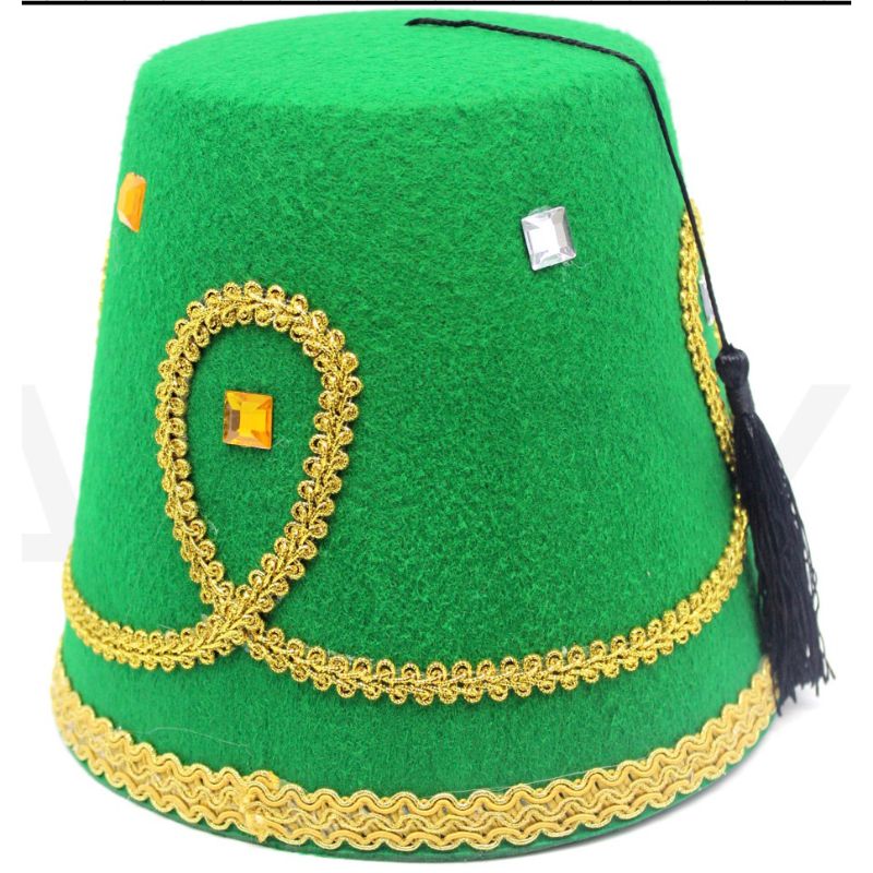 Adults Green Fez Hat