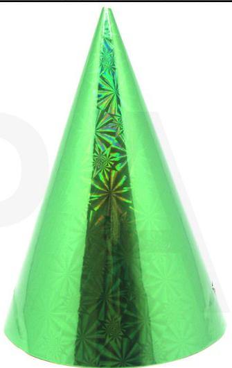Green Paper Party Hats - The Base Warehouse