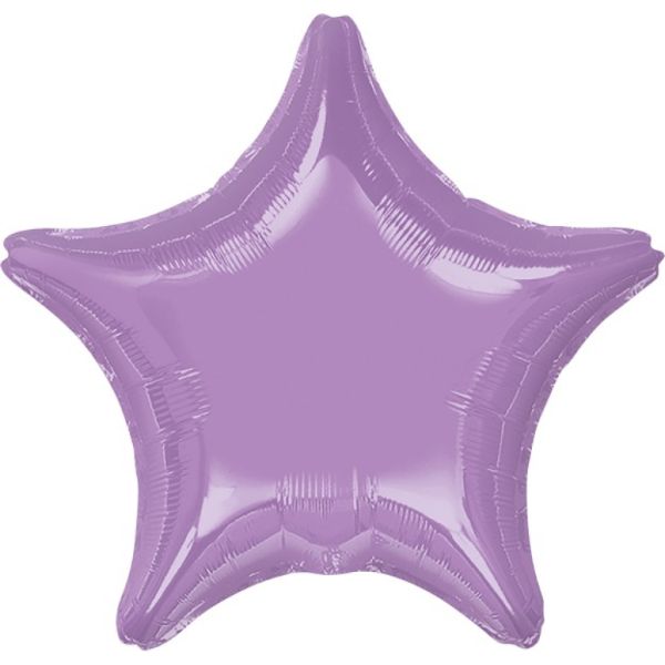 Pearl Lavender Star Foil Balloon - 45cm