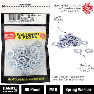 60 Pack Bag of M10 Spring Washer - The Base Warehouse