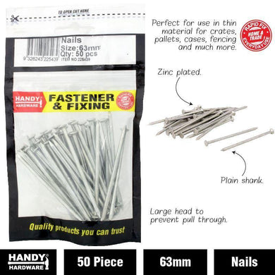50 Pack Bag of Nails - 63mm - The Base Warehouse