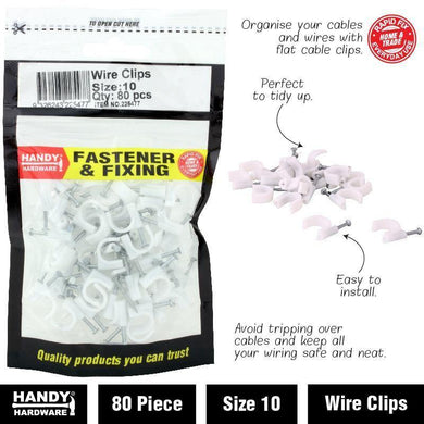 80 Pack Witre Clips - Size 10 - The Base Warehouse