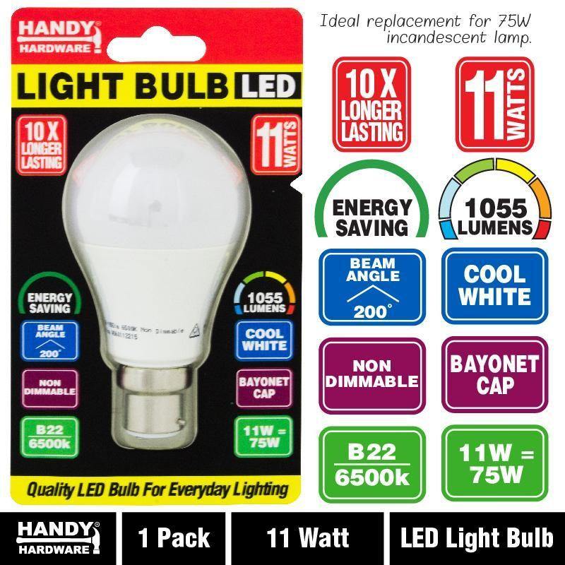 11w Bayonet LED Light Bulb - Cool White - B22 - The Base Warehouse