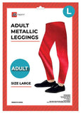 Load image into Gallery viewer, Adult Red Metallic Leggings - Large - The Base Warehouse
