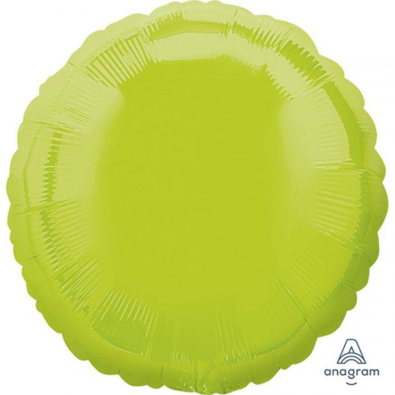 Kiwi Green Circle Foil Balloon - 45cm - The Base Warehouse