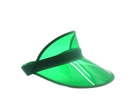 Green Perspex Visor With Rim - The Base Warehouse