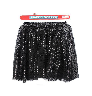Adult Black Sparkly Skirt - Small - The Base Warehouse