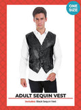 Load image into Gallery viewer, Mens Black Sequin Vest - The Base Warehouse